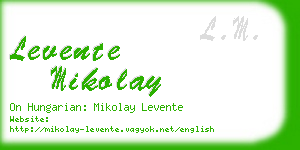 levente mikolay business card